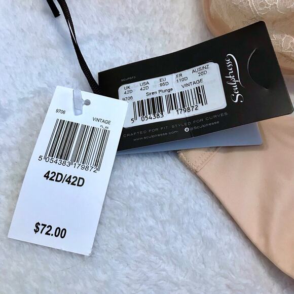 Sculptresse NWT Cream Bra Women Size 42D - Picture 8 of 12